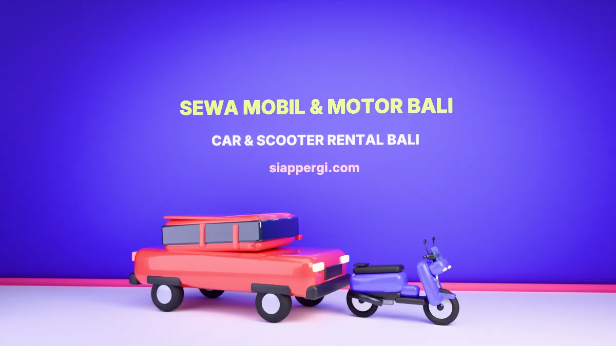 A city car and a scooter, the two ways to get around after landing in Bali