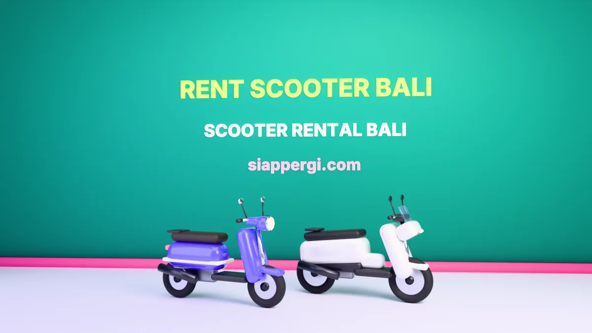 Two rental scooters ready for delivery (Blender render by sewamotorbali.org × siappergi.com)